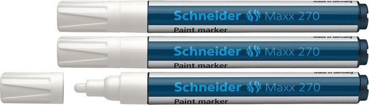 Schneider Schreibgeräte Schneider Paint Marker - Maxx 270 - 1-3 mm - Weiß - 3 Stück - S-127049-3