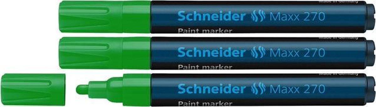 Schneider Schreibgeräte Schneider Paint Marker - Maxx 270 - 1-3 mm - Grün - 3 Stück - S-127004-3