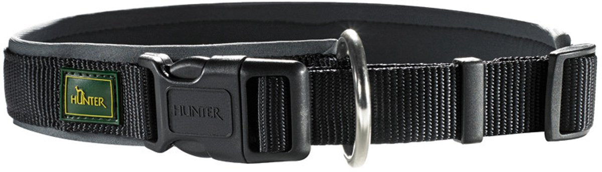 Hunter Vario Plus Hundehalsband - 30-35 cm - Schwarzgrau