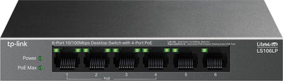 Tp-Link Litewave LS106LP – Netzwerk-Switch – nicht verwaltet – PoE – 6 Ports