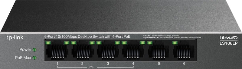 Tp-Link Litewave LS106LP – Netzwerk-Switch – nicht verwaltet – PoE – 6 Ports