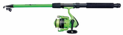 Albatros Tele Combo Green 210 + 2000fd – Teleskoprute mit Rolle und Nylon, Allround-Set für Angler