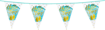 Boland - Folienflaggenlinie „Hallo Junge!“ - kein Thema - Babyparty
