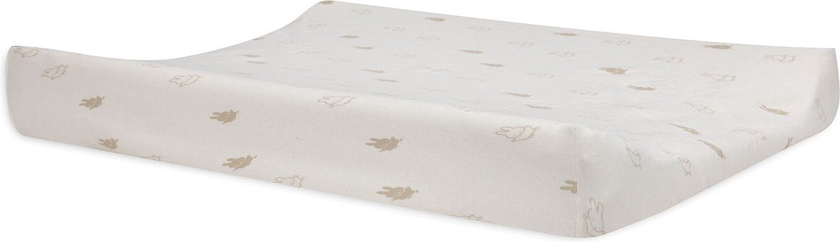 Jollein – Wickelunterlage Jersey 50x70cm – Wickelunterlage mit weichem Bezug – Happy Miffy – Nougat