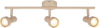Briloner b.k.licht tapp - Aufbaustrahler - Deckenstrahler (Deckenlampe) - 3x GU10-Fassung - Taupebeige - 47,5 cm