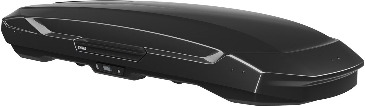 Thule Motion 3 XXL Low Schwarz glänzend – Dachbox – 2 Seiten zu öffnen – 75 kg Tragkraft – 590 l Fassungsvermögen