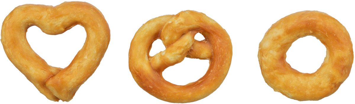 Trixie - Mini-Mix - Brezel-Herzring - mit Kollagen - 6 cm - 20 gr - 90 Stk