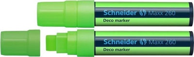 Schneider Schreibgeräte Schneider Kreidemarker – Maxx 260 – Fluorgrün – 2 Stück – Kreidemarker – S-126011-2