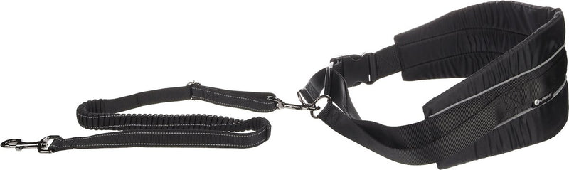 Flamingo Flamingo Hundekabelbaum mit elastischen Gürtel Canicross schwarz