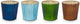 Pip Studio Teelichthalter 4er-Set - Kerzenhalter aus Glas - Blau - 7x7cm