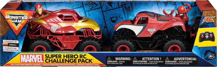 Monster Jam RC Marvel – Iron Man und Amazing Spider-Man – 2 ferngesteuerte Monster Jam Trucks – Maßstab 1:24