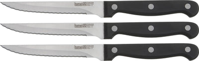 Homey's Cooking Equip Steakmesserset – 3-teilig – ABS aus Edelstahl – Mikroverzahnung