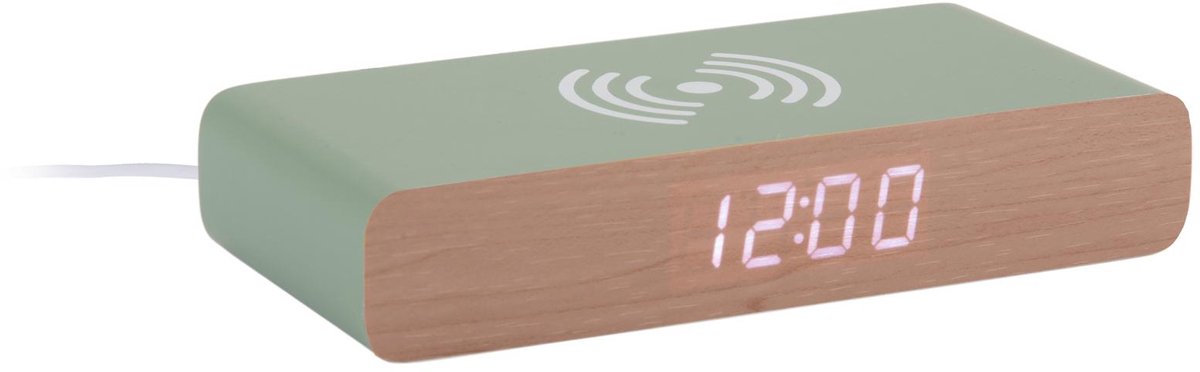 Karlsson Wecker Retro flach LED – Dschungelgrün – 16,1 x 7,6 x 3 cm – skandinavisch – Wecker für Schlafzimmer – Wecker