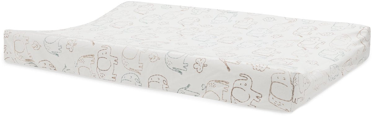 Jollein Wickelauflagenbezug – 50 x 70 cm – Jersey – Elefantengeschichten
