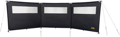 Abbey Camp Windschutz mit Oberrohr – grau – ca. 500 x 145 cm – mit Fenster