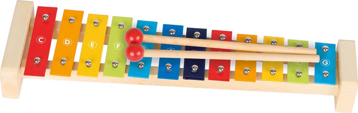 Goki Wooden Xylophon mit Songbook, 4dlg.