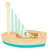 Kleines Fußspielzeug aus Holz Segelbooten, 3 Set von 3