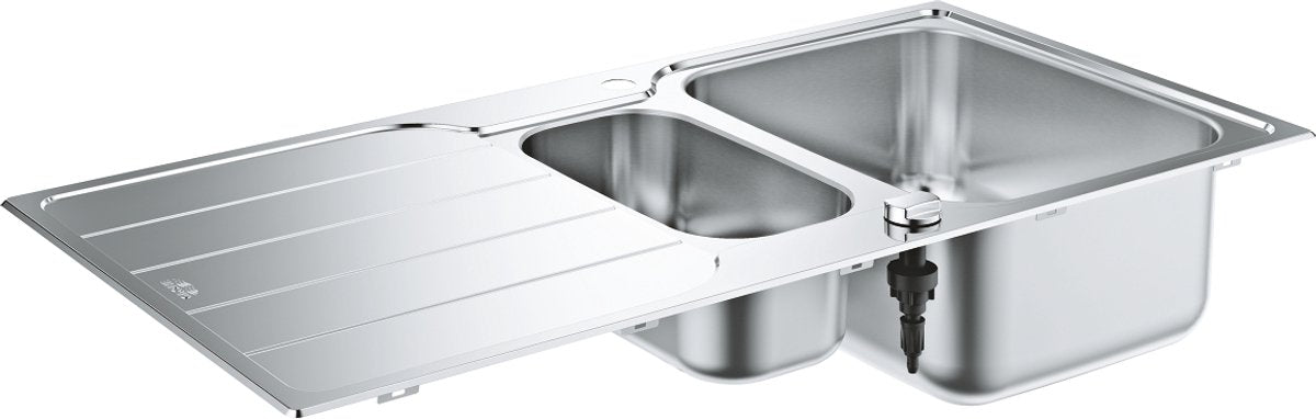 Grohe K500 Edelstahlspüle mit Korbstopfen