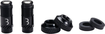 BBB Cycling CoreCap – Universal-Ventil-Upgrade-Set – 300 % mehr Luftstrom – passend für alle Pumpen – Presta- bis Schrader-Format – 2 Stück – Schwarz – BTI-165