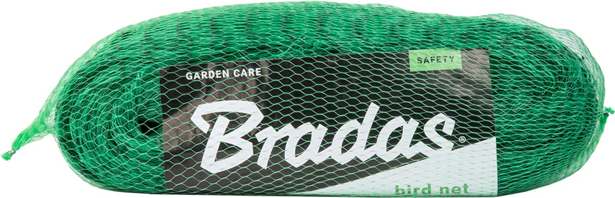 Bradas Vogelnetz 4x20 Meter - extra stark - Maschenweite 19mm - grün - Gartennetz Vögel - Vogelabwehr