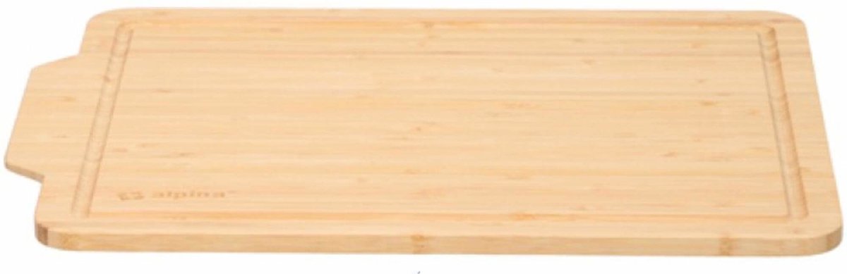 Alpina Bambus-Schneidebrett – langlebig und spülmaschinenfest – 36 x 26 cm – ideal für Gemüse und Obst