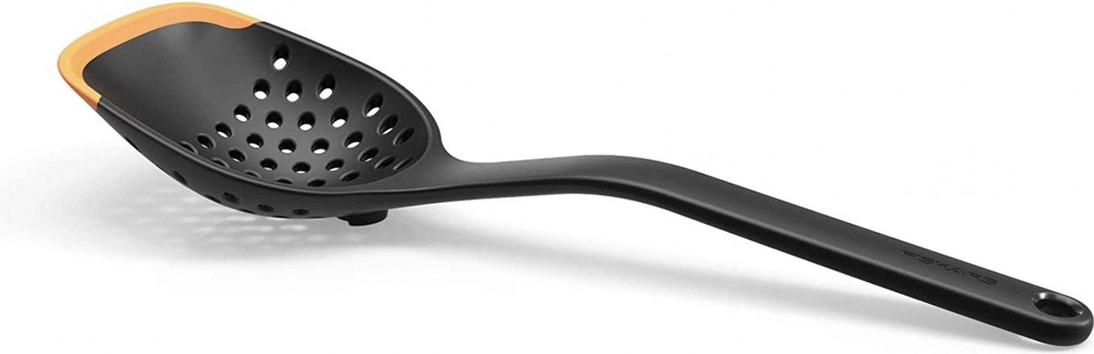 Fiskars Kunststoff-Silikon-Skimmer, schwarz-orange, funktionelle Form – 30 cm