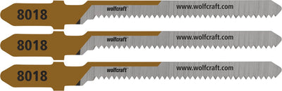 Wolfcraft – 3 Stichsägeblätter für Sperrholz – 20 mm – HCS mit T-Schaft – 8018000