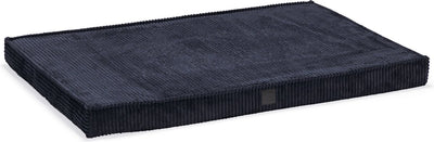 Designed by Lotte Bankkissen gerippt – Hundekissen – orthopädisch – gerippter Stoff – Anthrazit – 108 x 69 x 8 cm