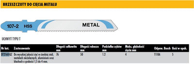 Dewalt dt2160 t 118 ein Stichsägeblatt für Metall, Nichteisenaluminium VE=5