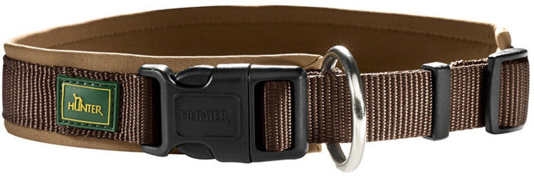 Hunter Klickhalsband Vario Plus Braun Karamell – Hundehalsband – S M 35-40x2,0 cm