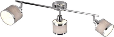 Trio arosa - Spot - Chrom - exkl. 3x e14 28w - Lampenschirm grau