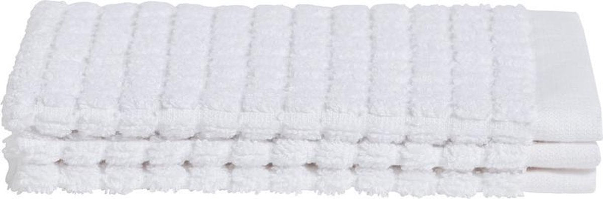 Seepferdchen - Würfel - Waschlappen - 16 x 21 cm - weiß - 3er-Set