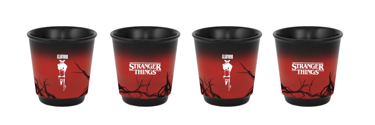 Bialetti Stranger Things – Set mit 4 Espressotassen – 80 ml – mit magischer Wirkung
