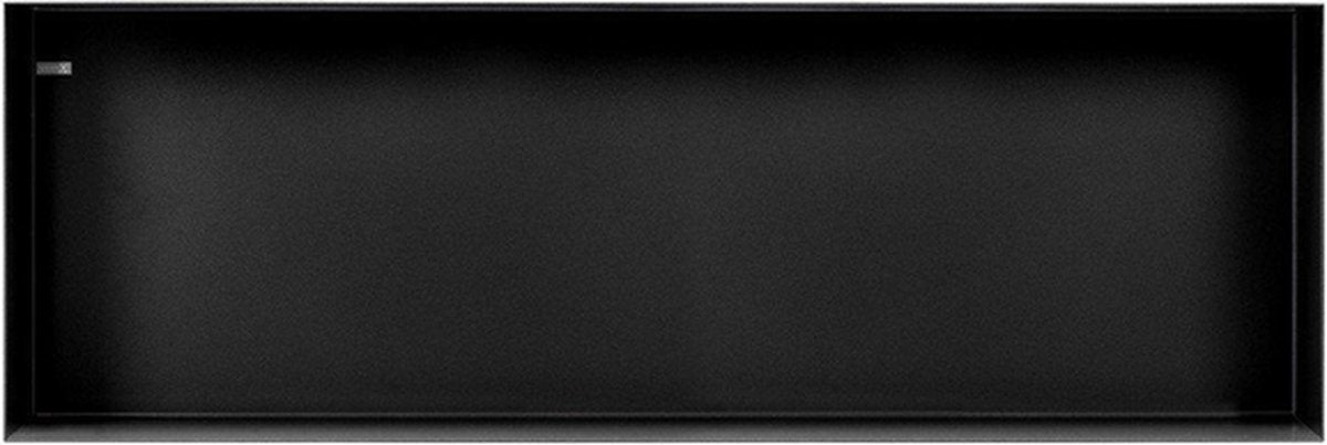Looox Colour Box Einbaunische - 90x30x10cm - Edelstahl schwarz matt