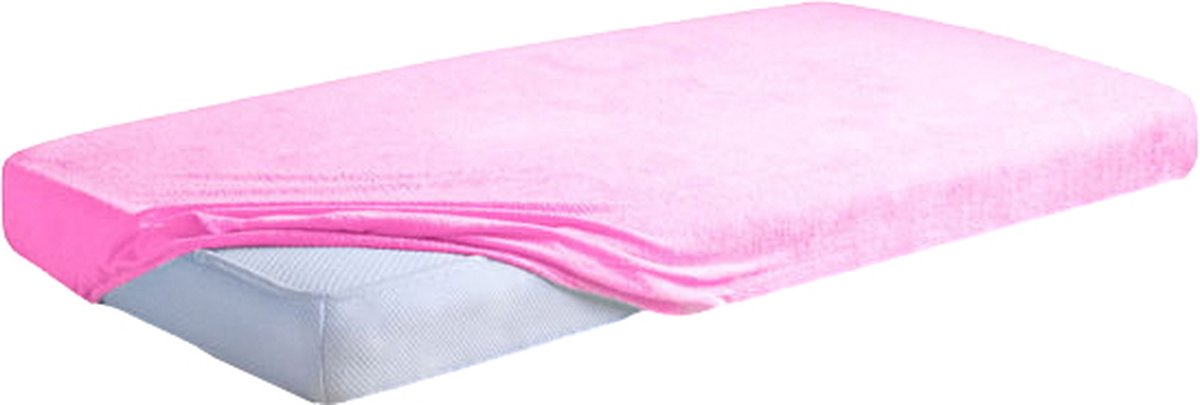 Babymatex klassisches Frottee-Spannbettlaken für Junior-Matratzen in Rosa, 70 x 140 cm, TB0291_10