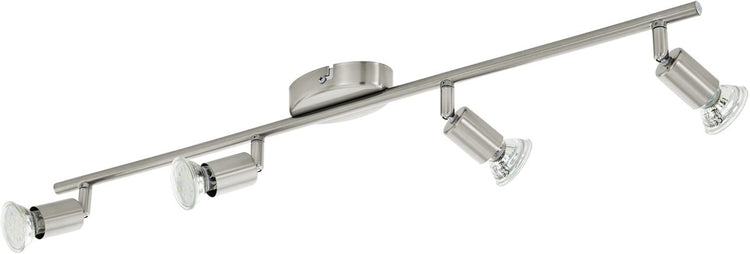 Eglo Buzz - Deckenstrahler - 4 Lichter - LED - Nickel matt