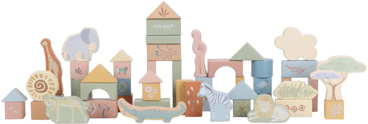 Little Dutch Safari Friends-Bausteine aus FSC-zertifiziertem Material