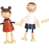 Kleiner Fußholzpuppenhaus Bigbarar Familie, 6st.