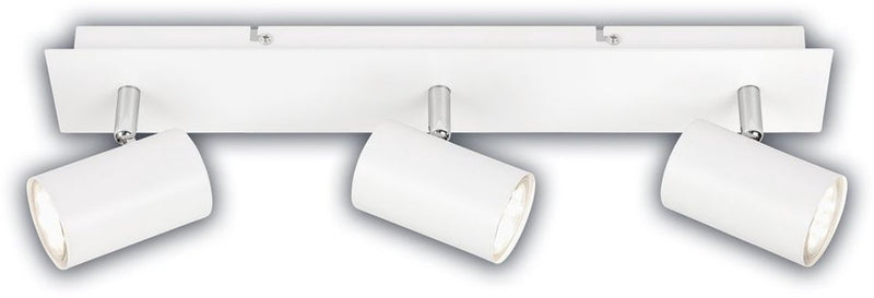 B.k.licht briloner isil a – Aufbaustrahler – LED-Deckenleuchte – eek a Lichtquelle* – 50.000h – schwenkbare Strahler – austauschbare Lichtquelle – weiß – 45x8x12,3 cm