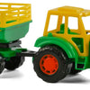 Cavallino Toys Cavallino Traktor mit Frontlader und Anhängergrün