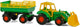 Cavallino Toys Cavallino Traktor mit Frontlader und Anhängergrün