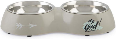 Beeztees so gut – Hundefutternapf – Kunststoff – Grau – 34 x 17,5 x 5,5 cm