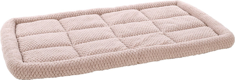 Flamingo-Hundekissen – Bankkissen – extra weiches Hundekissen 116 x 69 cm – passend für Hundebox und Katzenkissen – Jacquard rechteckig taupe