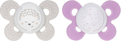 Chicco Schnuller Physio Comfort Lumi Girl Silikon 12m 2 Einheiten|Schnuller Physio Comfort Lumi Girl Silikon 12m 2 Einheiten|Sucette Physio Comfort Lumi Girl Silikon 12m 2 Einheiten