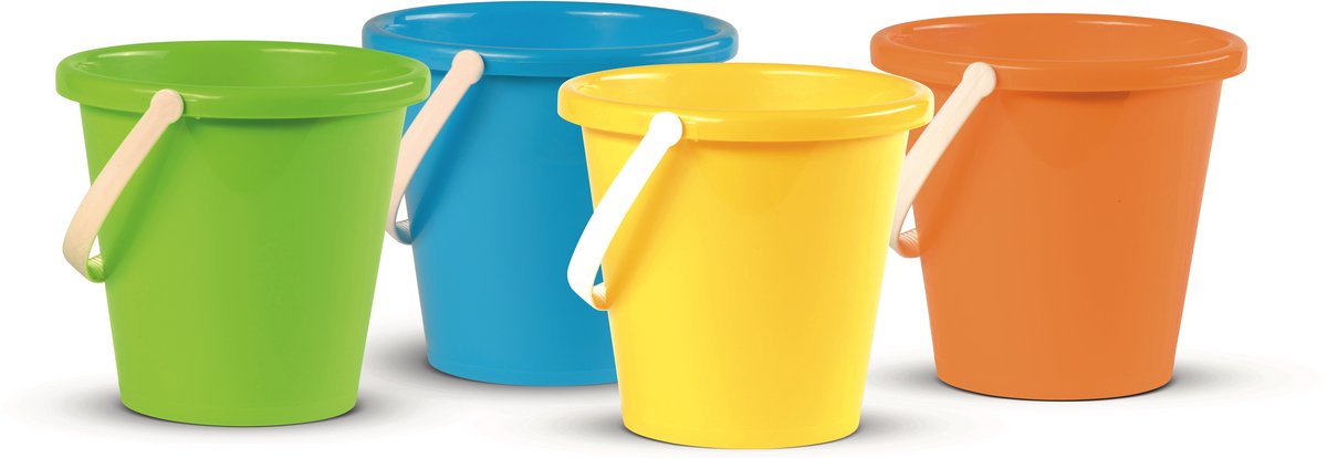 Androni Giocattoli Spielzeugeimer 16 cm, 4er-Set in verschiedenen Farben, ca. 1,5 Liter