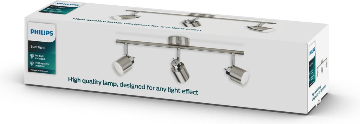 Philips LED Philips Meranti Aufbaustrahler – 3-flammig – Nickel