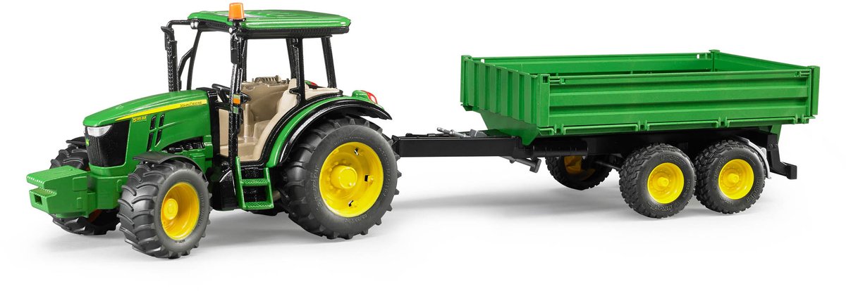 Bruder John Deere 5115m mit Trailer