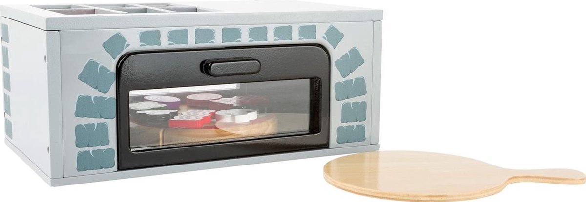 Kleine Fußholz -Playetts Pizza -Ofen -Set, 25dlg.