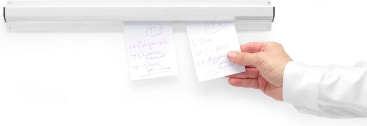 Hendi-Quittungshalter – satiniertes Aluminium – inklusive Montagesatz – 1220 mm