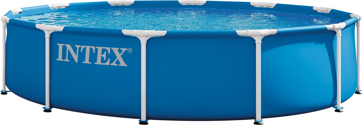 Intex oberirdisches Schwimmbecken-Set mit Metallrahmen – ø 366 cm x 76 cm mit Filterpumpe